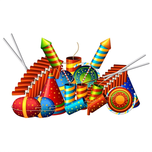 Diwali Decoration Fireworks Sticker